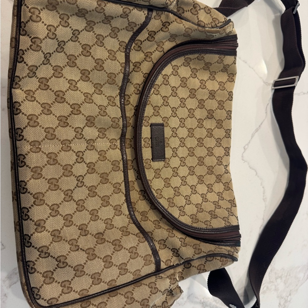 Gucci Beige/Brown GG Canvas Diaper Bag